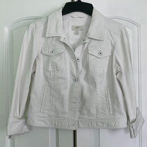 LOFT White Denim Jacket